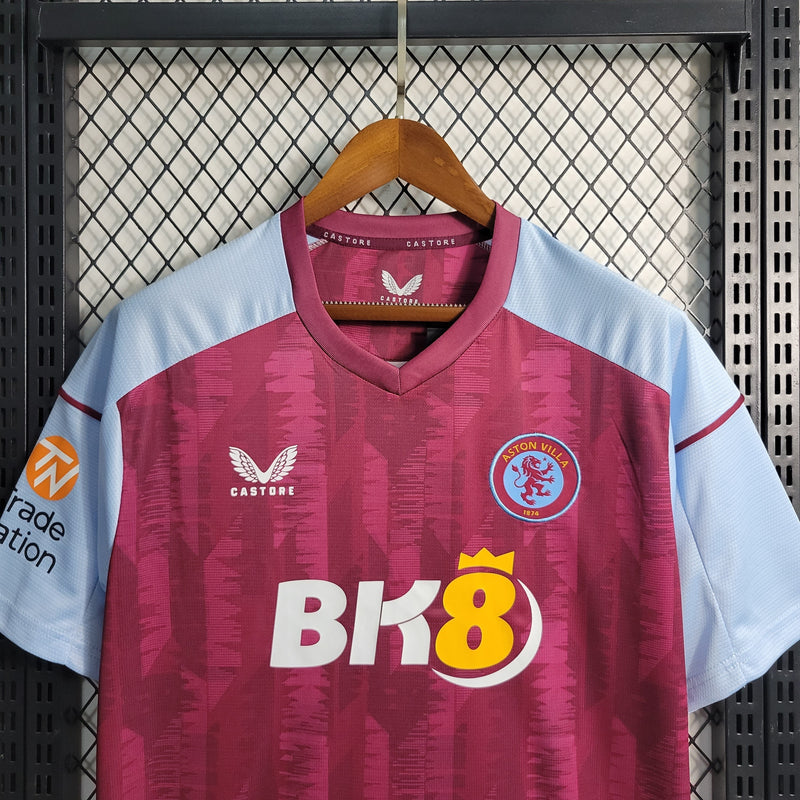 Camisa Aston Villa Home 23/24 Castore Torcedor Masculina