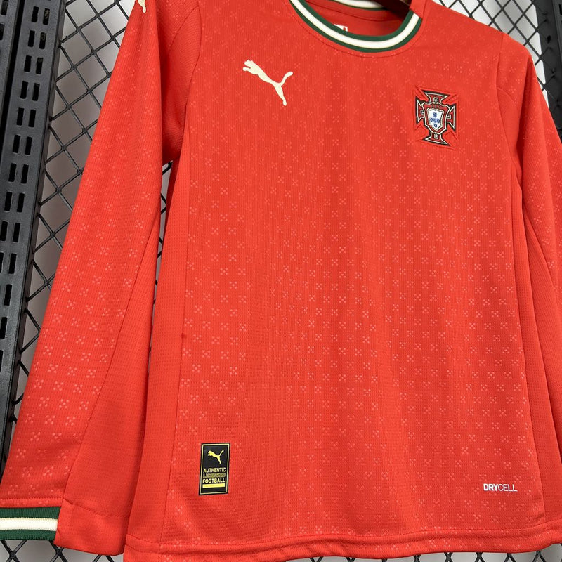 Kit Infantil Portugal Home 25/26 - Manga longa
